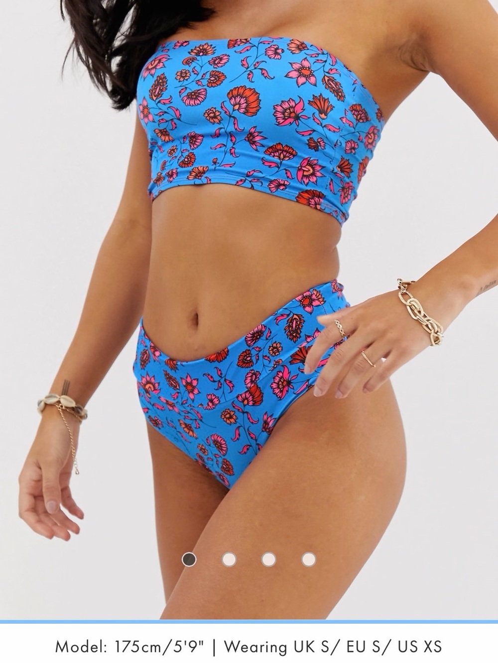 Kulani Kinis blue floral bikini bottom
